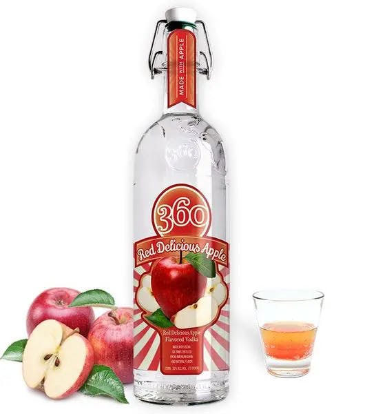 360 Red Delicious Apple Vodka product image from Drinks Zone