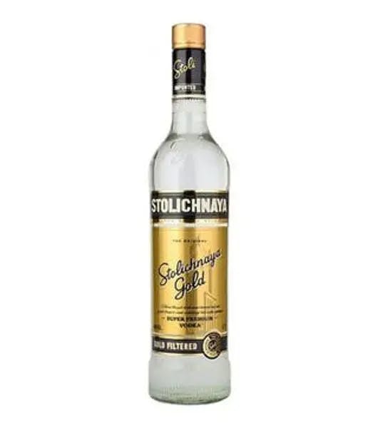 Stolichnaya gold vodka product image from Drinks Zone