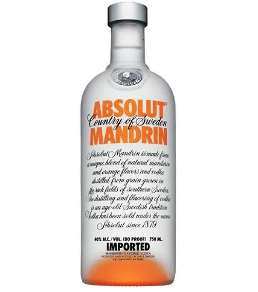 absolut mandrin at Drinks Zone