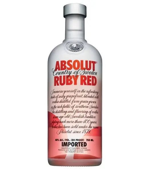 absolut ruby red at Drinks Zone